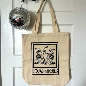 Spooky Halloween Squad Ghouls Canvas Tote